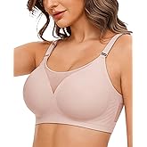 Avidlove Wireless Bras for Women Seamless Push Up Full Coverage Bra Mesh Comfy Bralette Tshirt Everyday Bras