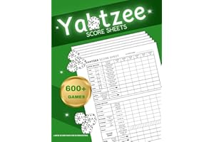Yahtzee Score Pads: Yahtzee Sheets for Scorekeeping , 8.5 X 11 Large Print Yahtzee Score Book