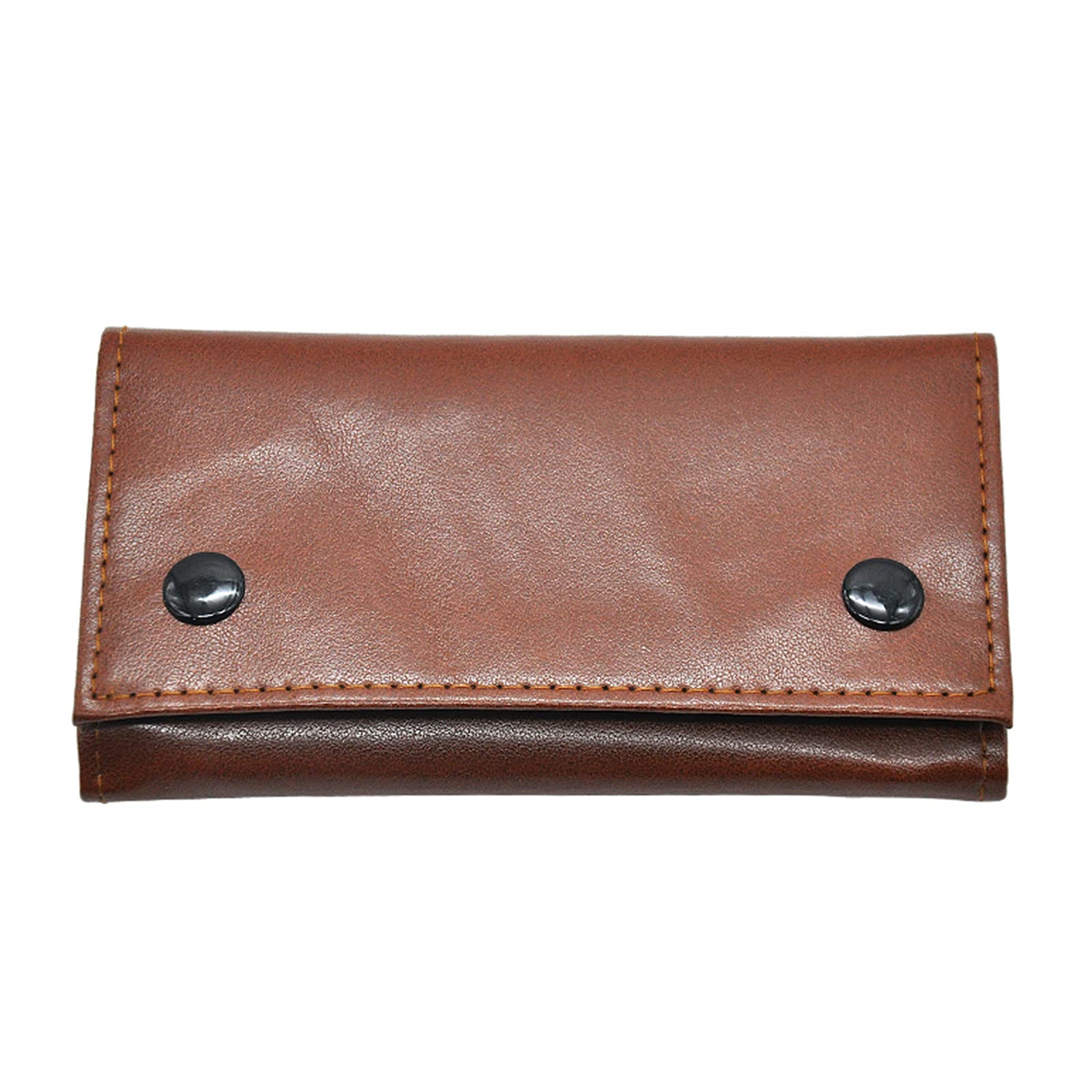 SacJkt Leather Tobacco Pouch, Waterproof Portable Tobacco Bag, 3 Layers Cigarette Pouch for Tobacco, Filter,Father's Day Gift (Brown, 133 x 77mm) — image 1