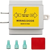 Oyviny Hy-Power Diode, 2 Input 1 Output Trailer Light Wire Diodes Spade Towed Vehicle Diodes Kit, Tail Light Isolating Diodes for Motorhome Trailer