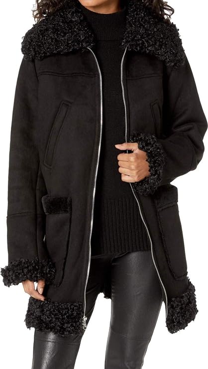 Sam Edelman Faux Shearling Moto Jacket 