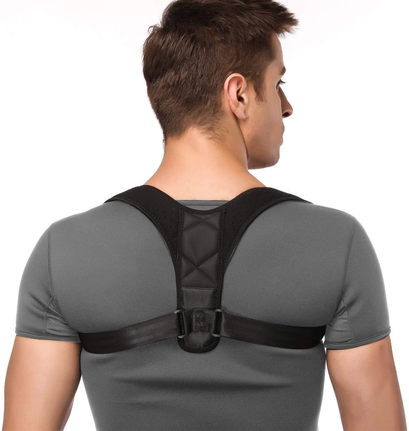 Nanet Posture Corrector Posture support Brace Adjustable Straight Strap for Men and Women (Size L 42-50in)