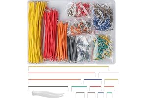 RUGLAMZHIP 840 Pcs Breadboard Jumper Wires Kit, PCB Breadboard Jumper Wire Cables, Solderless Flexible Breadboard Wire Kit, Circuit Board Breadboard Wires Assortment for Arduino, 14 Vaules 2-125 mm