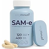 LongLifeNutri SAM-e 400mg – 120 Vegetarian Capsules, Methylated S-Adenosylmethionine for Joint Mobility & Flexibility, 2-Month Supply, No Fillers, GMP Certified, Made in USA
