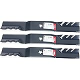 Set of 3, Longer Life 595-605 Gator Fusion G5 3-In-1 Mulching Blades to Replace 187254, 187255,187256, 532187254, 532187255, 