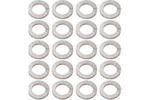 ECSiNG 20PCS M10 Wedge Manganese Steel Washers Double Stack Locking Washers Outer Diameter 16.6mm Thickness 2.5mm for Distrib
