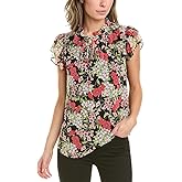 Anne Klein Girls Ruffle SLV Tie Blouse