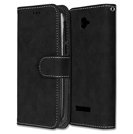 Alcatel One Touch Pop C7 Hülle, Chreey Matt Leder Tasche Retro Handyhülle Magnet Flip Case mit Kartenfach Geldbörse Schutzhül