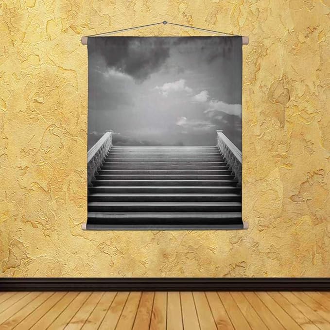 Buy Artzfolio Staircase With A Cloudy Sky Silk Painting Tapestry