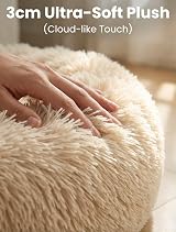 OKPOW Donut Dog Bed Calming Large Washable Plush Round Bed 70cm view 6