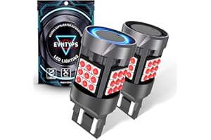 evntyps CANBUS 7440 7443 LED Brake Light Bulb with Built-in Resistor 7443R 7444 7440 LED Tail Light Bulb Red CANBUS Error Free,T20 W21W Lamps Replacement for Rear Stop Lights(2pcs)