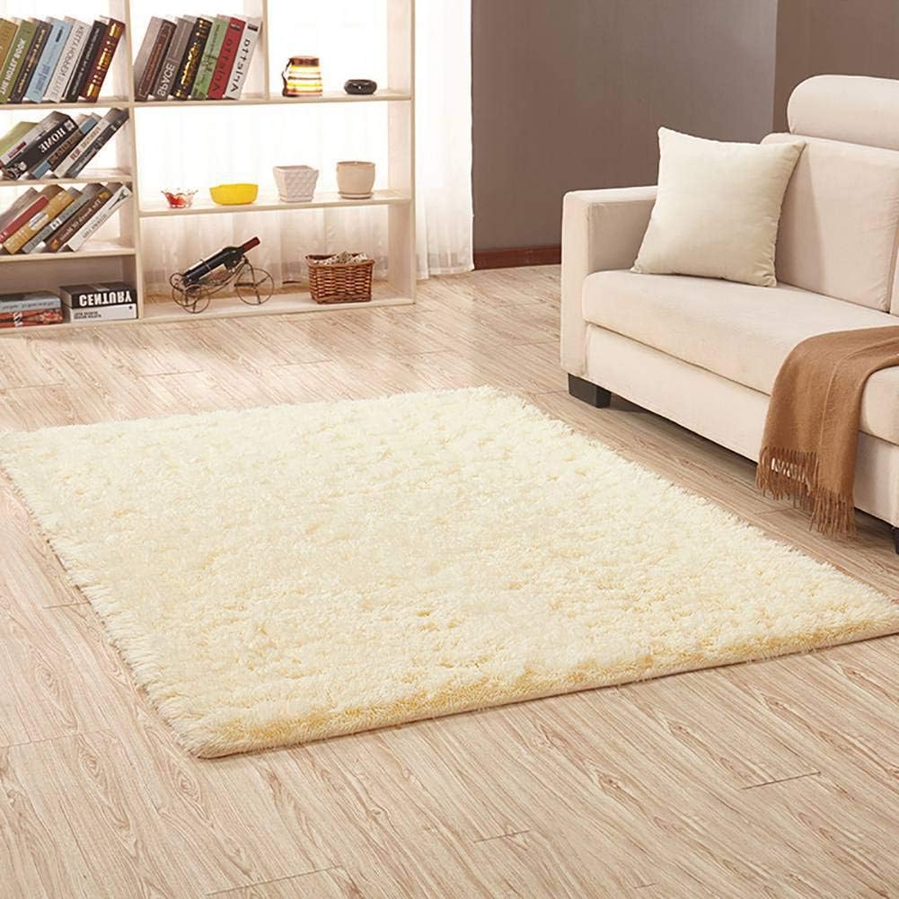 Cuisine & Maison Tapis beige tapis en poils long et doux anti-dérapant