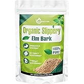Slippery Elm, Slippery Elm Powder Organic, Elm Bark Made from Inner Bark - 1 Pound (349 Servings), Natural Herbs Helps Soothe The Throat and Coughing & Digestive, Diarrhea - 100% Pure & Vegan