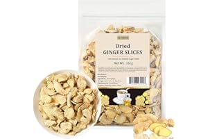 ULTHMOK Premium Ginger Root 1Lb/453g,No Sugar Added.Featured Dried Ginger Root Slices,Cut and Sifted 100% Natural & No Additives.