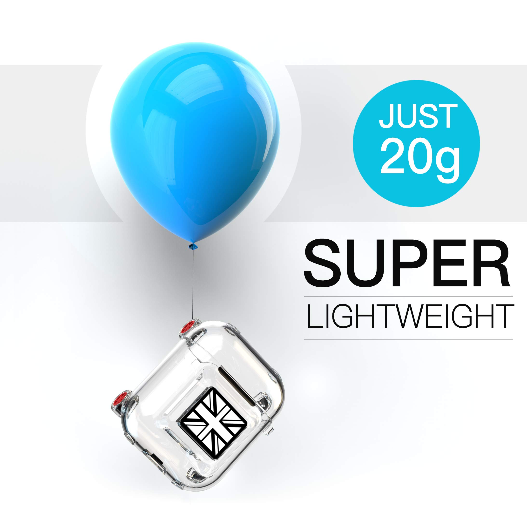 Airpods Case, AOJI Taxi Series Airpod Case Cover, Soft Thick TPU Shockproof Protective Case Compatible with Apple Airpods 1 & 2, Black (White)