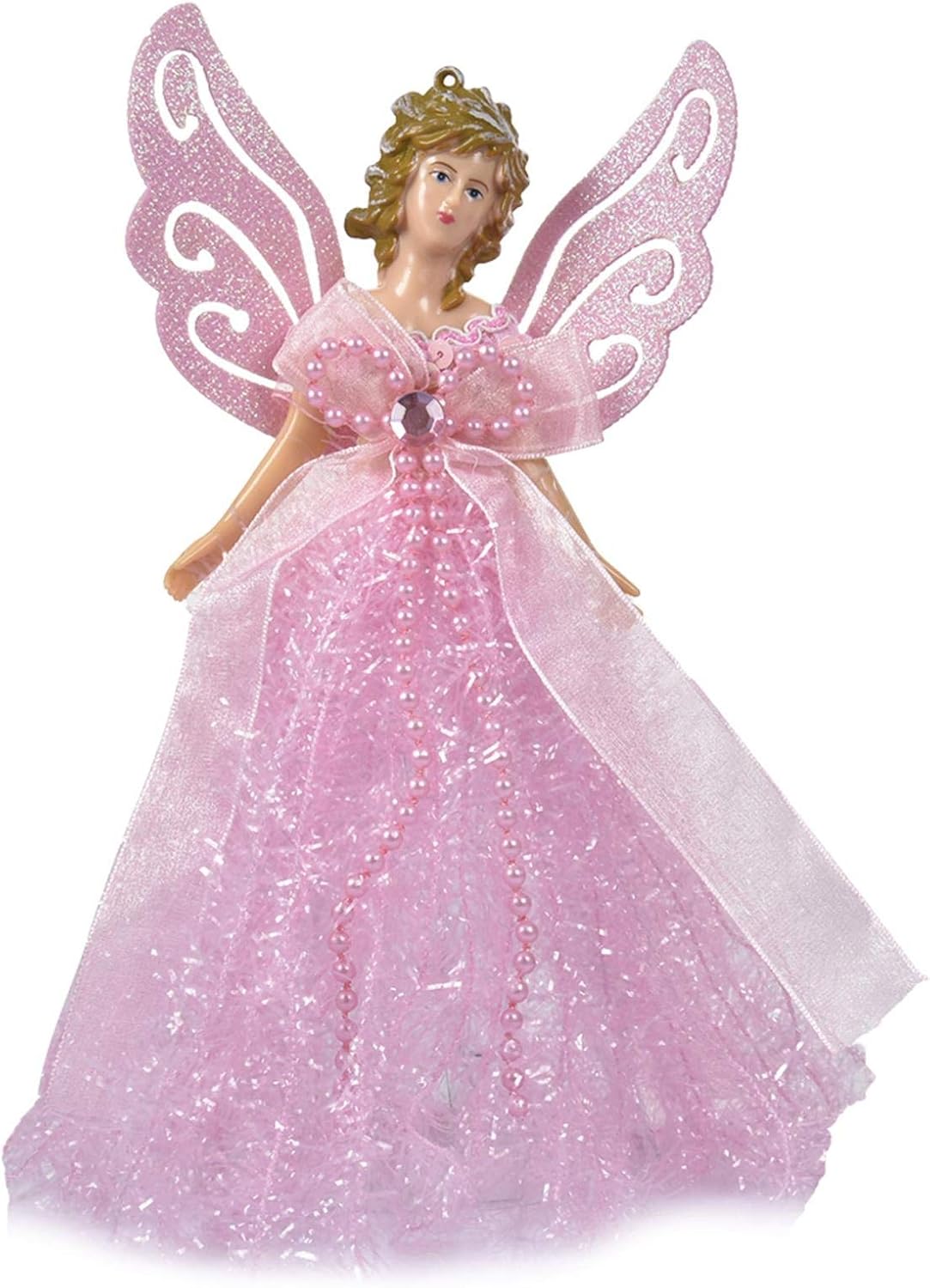 Tree Toppers - 22Cm/8.66In Christmas Tree Topper Fairy Angel Mini Angel Christmas Tree Pendant Fabric Angel Christmas Tree Topper for Christmas Decorations Christmas Tree Ornament