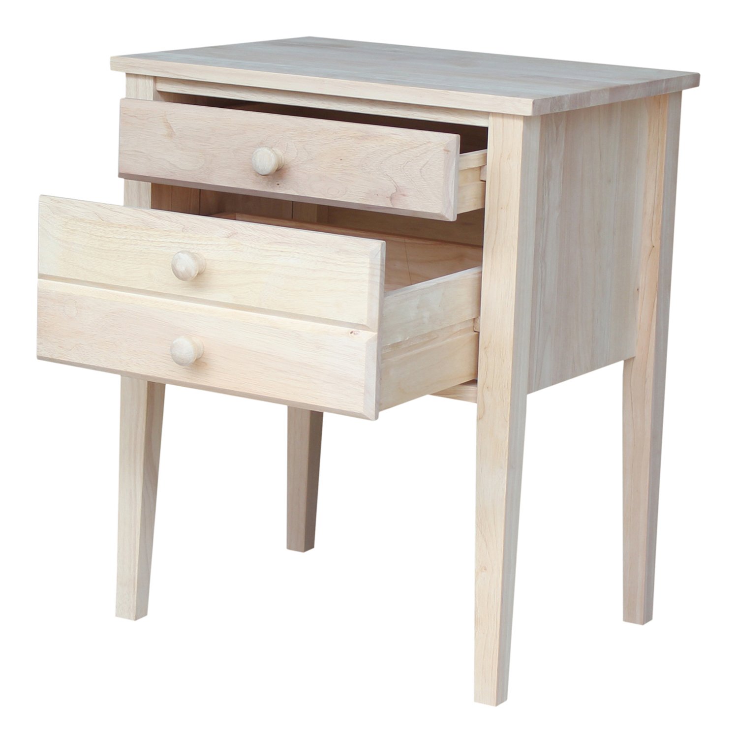 International Concepts Accent Table with Drawers Unfinished LAVORIST