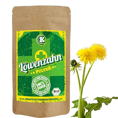 Löwenzahn Pulver (bio) - 100g - die natürliche, nährstoffreiche Komponente für Haut und Verdauung