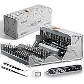 ZNikoyidy 180 in 1 Electric Screwdriver Set, Power Screwdriver, Precision Screwdriver Set, 3 Torque Modes with 162 Magnetic Precision Bits, Screwdriver it for Phone Camera Computer Watch Laptop Drones