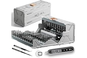 ZNikoyidy 180 in 1 Electric Screwdriver Set, Power Screwdriver, Precision Screwdriver Set, 3 Torque Modes with 162 Magnetic Precision Bits, Screwdriver it for Phone Camera Computer Watch Laptop Drones