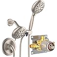 SR SUN RISE Shower System with Handheld Showerhead & Rain Shower Combo Set. High Pressure 35-Function Dual 2 in 1 Shower Fauc