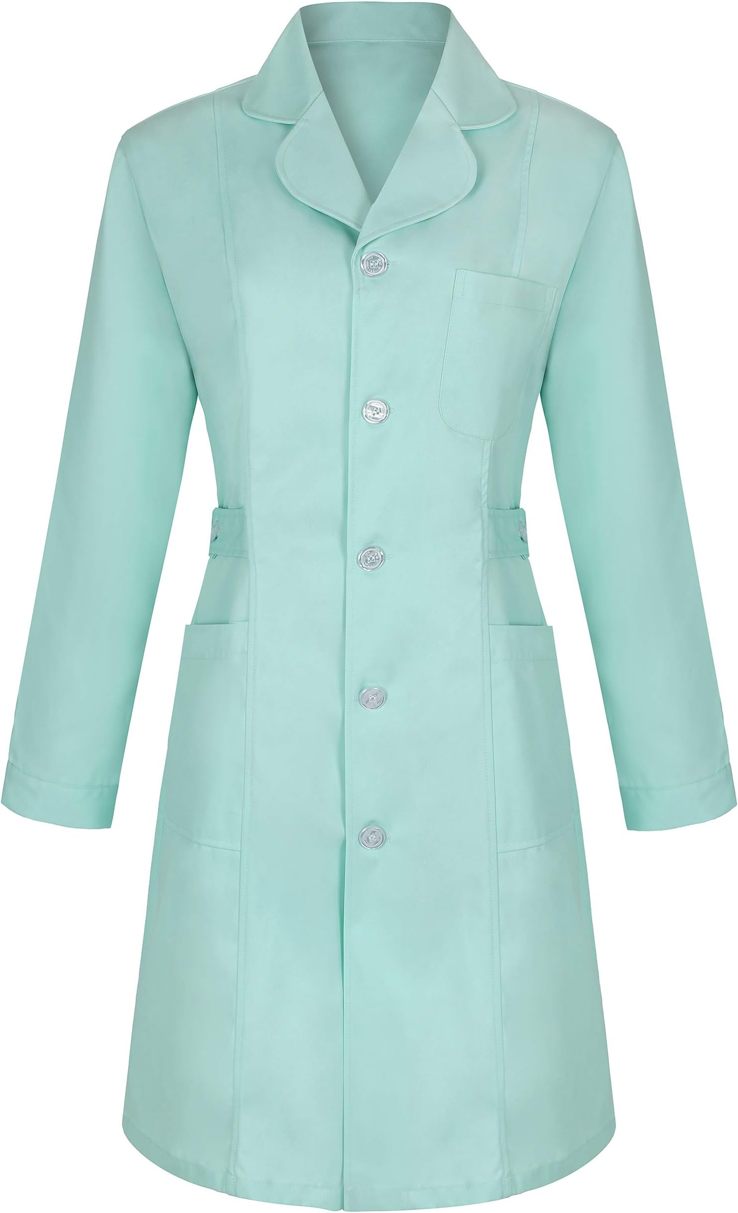 Medical science lab coats for women physician chemistry jackets white blue pink green long