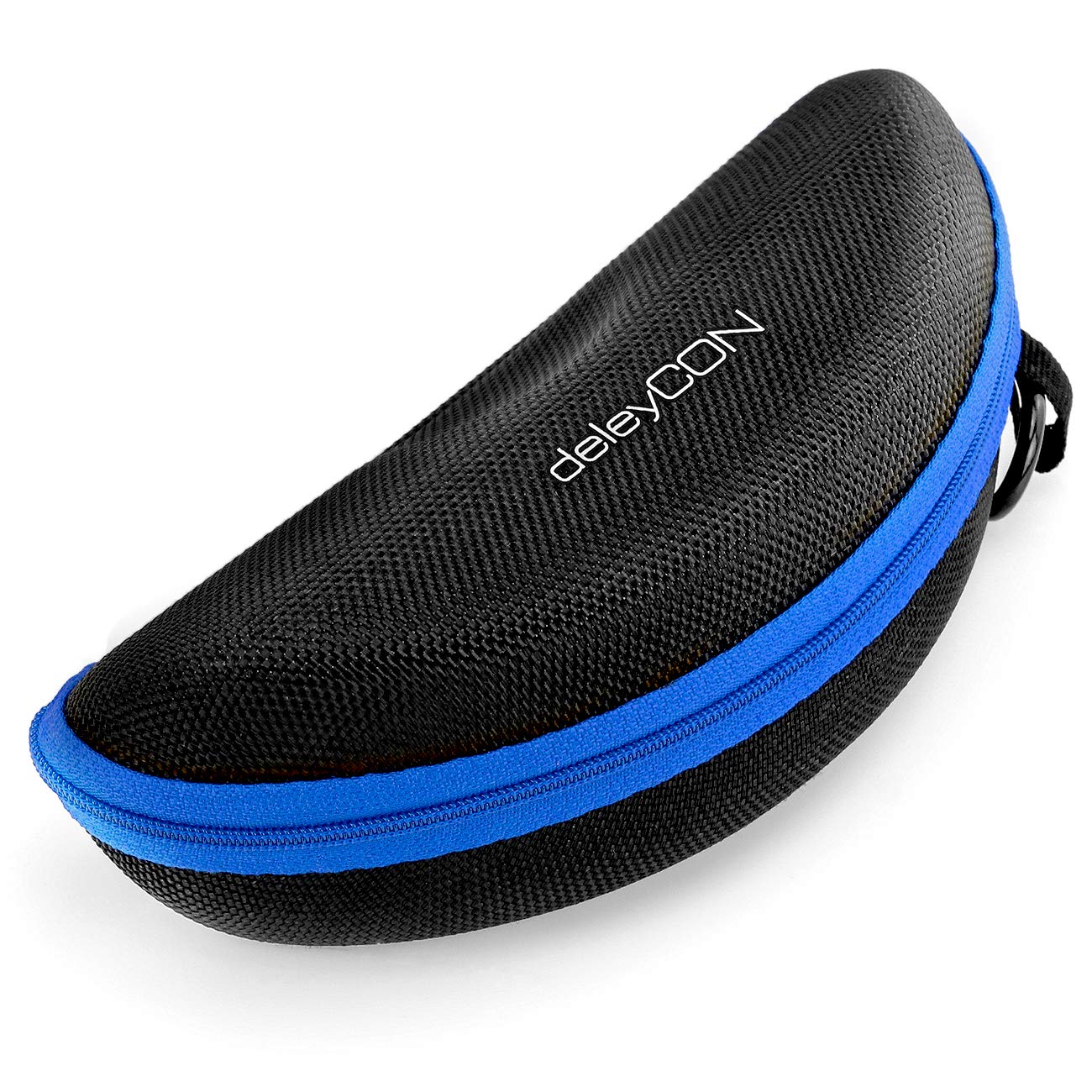 deleyCON Glasses Case Hard Case Shell Case Glasses Bag Glasses Box Hardcover Case Sports Glasses Cycling Glasses Reading Glasses Sunglasses Glasses Cleaning Cloth - Blue
