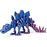 3D Printed Dinosaur, 3D Printed Animals Dragon Fidget Toy Adult Desk, Poseable Dino Skeletons with Articulated Joints, Easter Basket Stuffers, Home Decor, Stress Relief Toy for Autism (Stegosaurus)