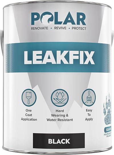 Polar Leak Seal Paint 2.5L Black Waterproof Roof Sealant