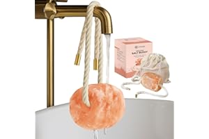 UMAID Himalayan Bath Salt Buddy™ 2 lb – Hanging Himalayan Rock Salt for Bath & Shower – Solid Himalayan Stone for Relaxation & Shorter Steam Sessions, Unique Gifts for Men, Women & Couples