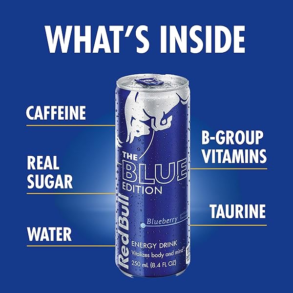 RED BULL BLUE EDITION ENERGY DRINK, BLUEBERRY, 8.4 FLUID OUNCE
