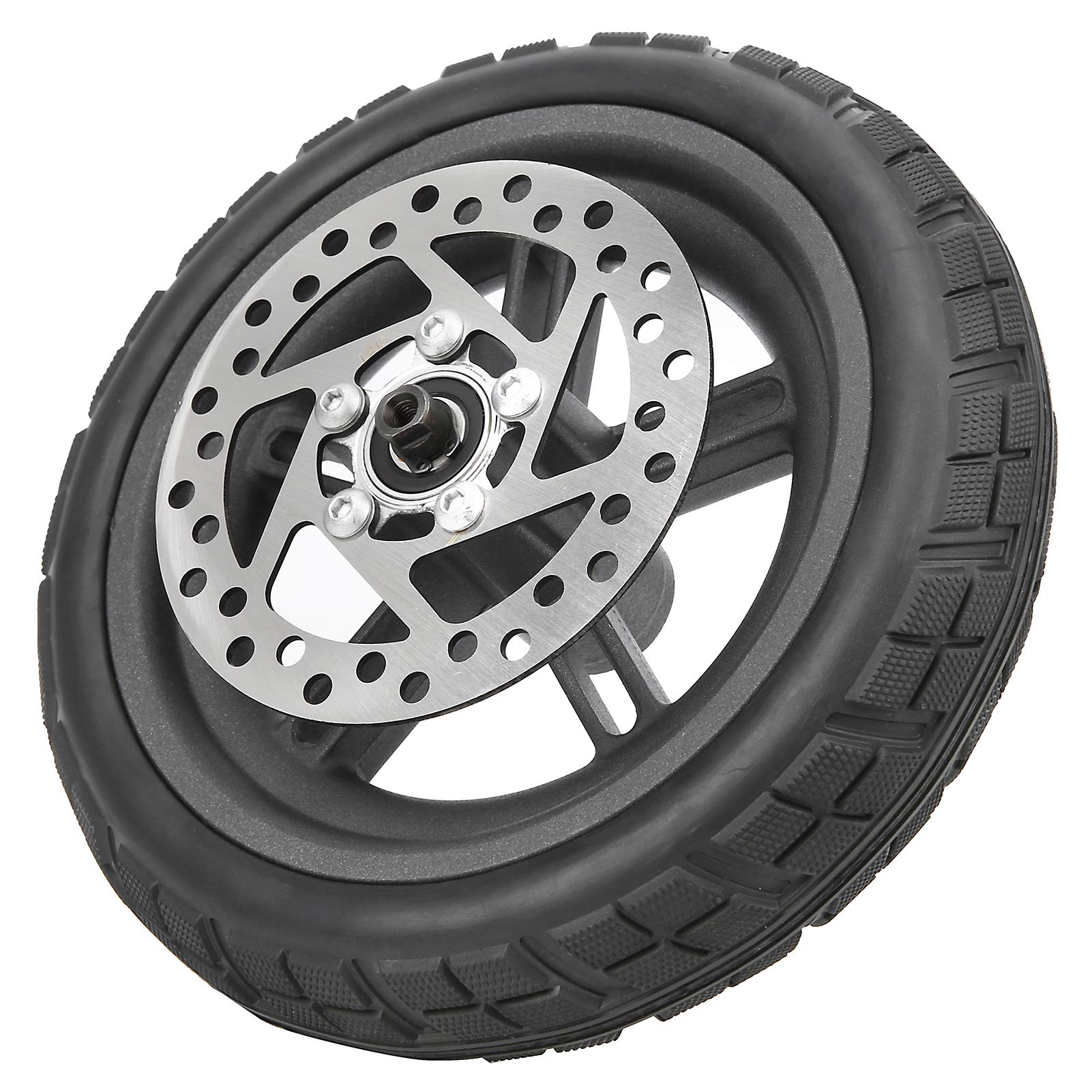 SUNGOOYUE Scooter Wheel Set, 8.5 Inch Rubber Rear Wheel Tire with 120mm Aluminum Alloy Disc Brake Replacement Set for Electric Scooter