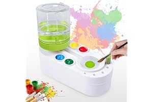 JECHROCHEN 2024 New Water Cycle Paint Brush Cleaner Watercolor Brush Rinser,Flush My Brush, Rinse Oil-Based Paints Cleaning for Acrylic Based Paints,Art Supplies Gift for Artist Beginners Kids Adults and Girls