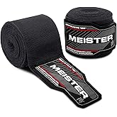 Meister Junior 108" Semi-Elastic Hand Wraps for MMA &amp; Boxing (Pair) | Premium cotton/spandex blend, sized for kids, women and smaller hands for boxing, MMA and Muay Thai