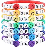 Rainbow Heishi Surfer Bracelets Set for Women Stackable Clay Beaded Bracelets Disc Stretch Preppy Bracelets Layering Colorful Friendship Bracelets Team Cheer Bulk Boho Summer Beach Jewelry Gift