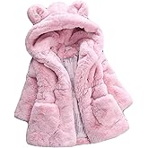 Gaorui Baby Girls Kids Hooded Rabbit Coat Faux Fur Warm Jackets Outwear Winter Clothes for 1-4 Years Old
