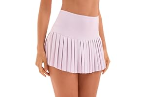 Yknktstc Women Tennis Skirt with Pocket Pleated Golf Skort Active Workout Running Athletic Shorts