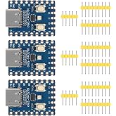hiBCTR 3-Pack RP2040-Zero Board, Dual-Core Cortex M0+, Pico | 264KB SRAM, 2MB Flash, for custom peripheral design and IoT DIY development projects