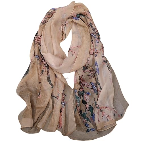 FAIRYGATE Womens Scarves Ladies Chiffon Scarf for Women Winter Elegant Shawl Wraps Lightweight Shawls Scarfs Warm Large Wrap for Wedding Neckerchief 45031
