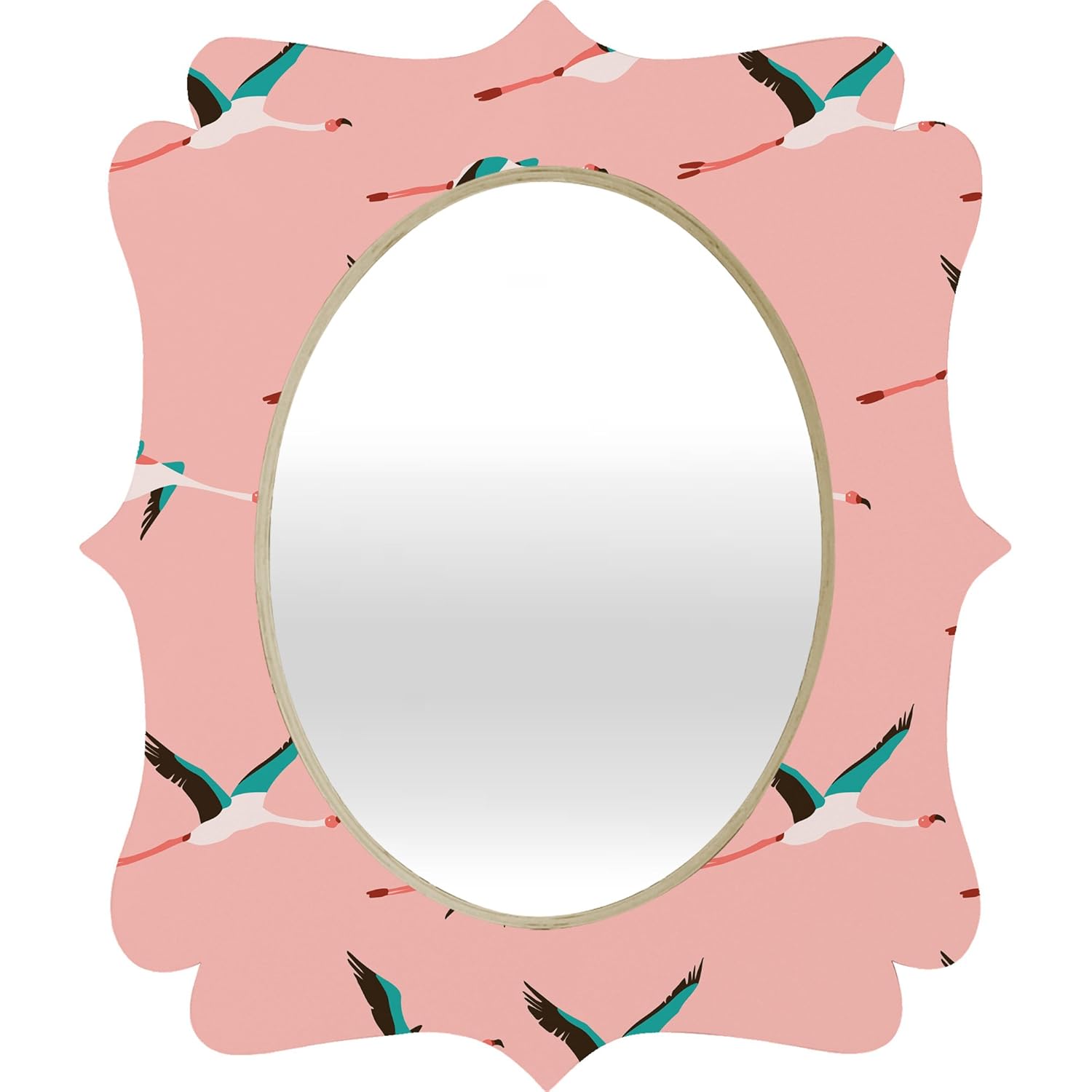 Deny Designs Holli Zollinger Flamingo Pink Baroque Mirror Baby