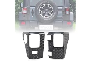 Wocch JK Rear Corner Guards Body Armor Kit Tail Light Trim Covers Compatible with 2007-2018 Jeep Wrangler JK JKU Rear Quarter