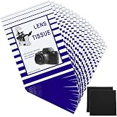 Outus 500 Pcs Lens Cleaning Paper with 2 Cloths Camera Optics Wipe Booklet | Lint-free Tissue for Camera Lenses, Eyeglasses, Screens, Microscopes, Includes 2 Double Sided Microfiber Cleaning Cloths