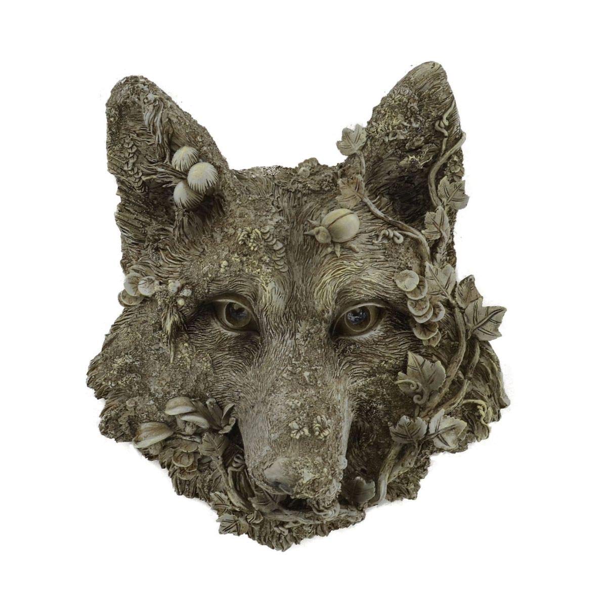 Prezents Wolf Woodland Range Wall Plaque Nature Wildlife Home Decor Countryside Garden Hanging Gift Idea H26.2cm