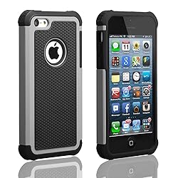 iPhone 5C Case, AUMIAU Hybrid Dual Layer Shock
