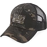 Highland Tactical Mens American Flag Camo Rubber Patch