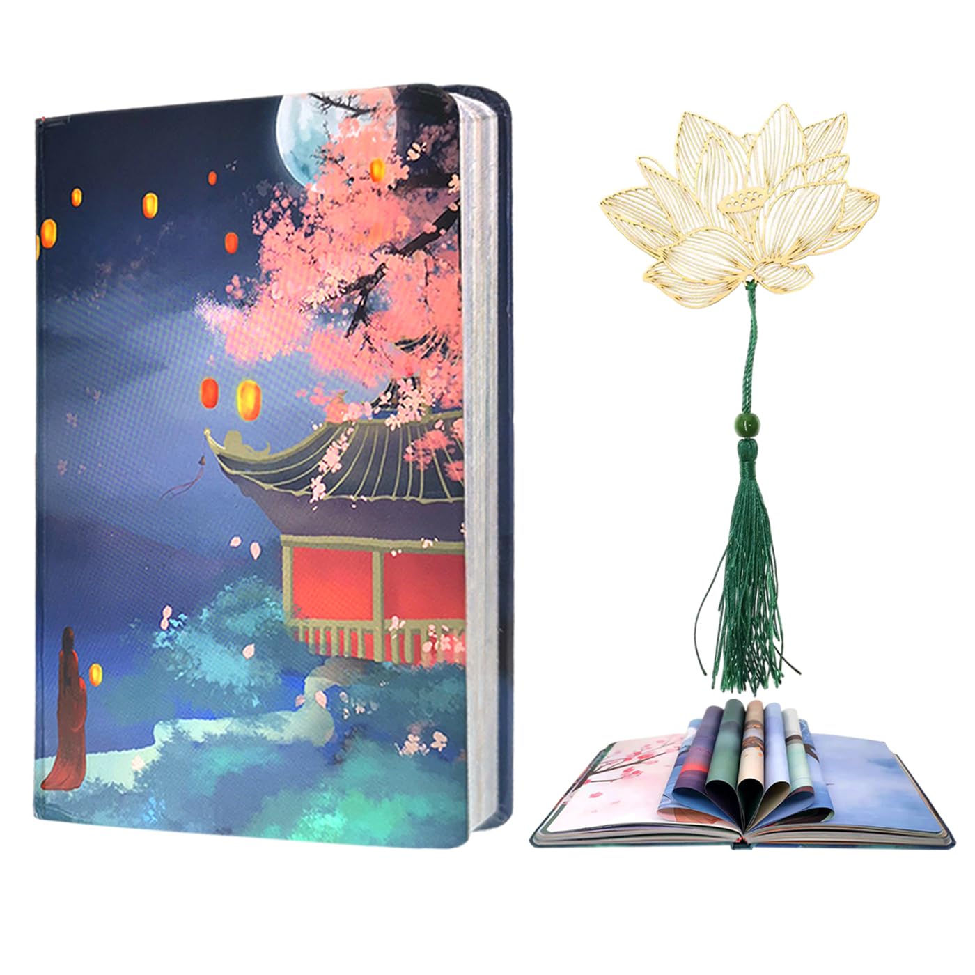 MEIYIFAN Colorful Blank Writing Journal for Women, Unlined Plain Page Notebook, Hardcover Notebooks Personal Diary, Color Illustration Notebook, Gift for Women Girls,13x18cm,112 Page