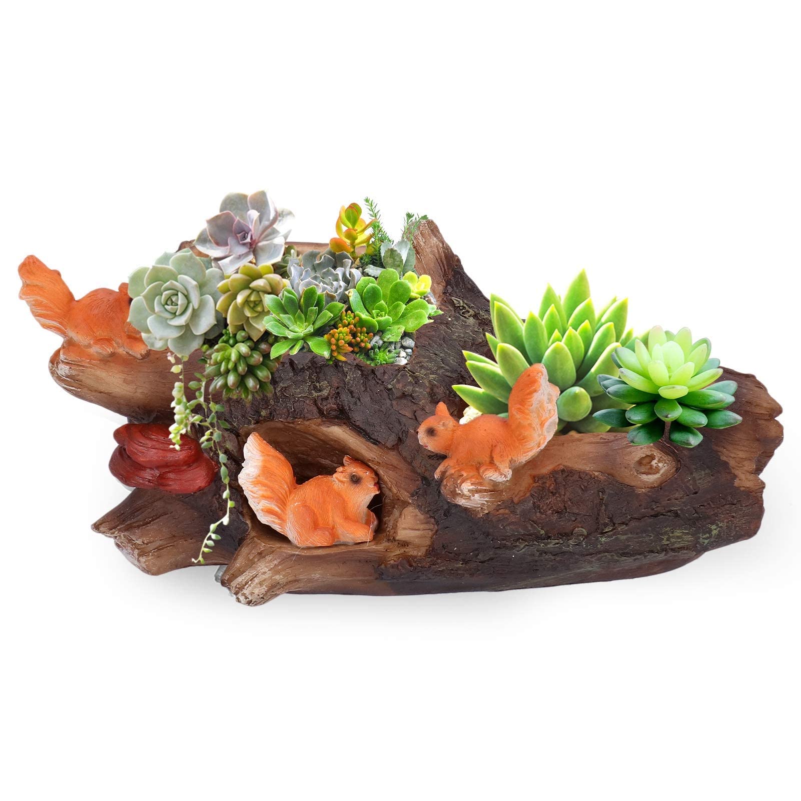 Plant Pot Innovative Waterproof Succulent Flower Bonsai Resin Planter Home Decoration Small Cactus Planter Pots for Home Office Decor and Gift No Plants Succulent Plant Pots (squirrel)