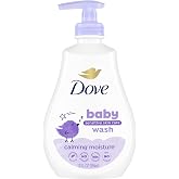 Baby Dove Sensitive Skin Care Baby Wash Calming Moisture 13 oz | For a Calming Baby Bath Wash Hypoallergenic and Tear-Free, Washes Away Bacteria