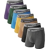BAMBOO COOL Men's Ultra ComfortSoft Underwear, Moisture Wicking & Breathable No Ride Up Boxer Briefs with Fly, Multipack
