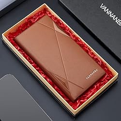VANNANBA Checkbook Wallet RFID Blocking Leather